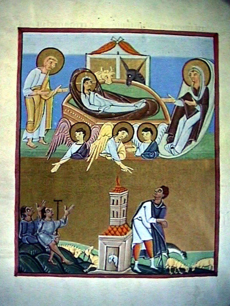 Anunciación - Natividad. Apocalipsos de Bamberg (Wk. Commons).Anunciación – Natividad. Apocalipsos de Bamberg (Wk. Commons).